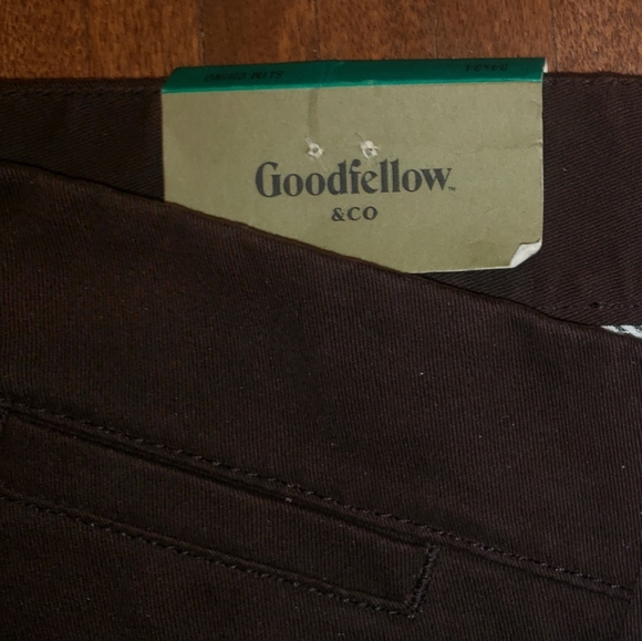 NEW WITH TAGS NWT Brown Goodfellow & Co hennepin chino slim stretch 34x34 - Picture 5 of 12